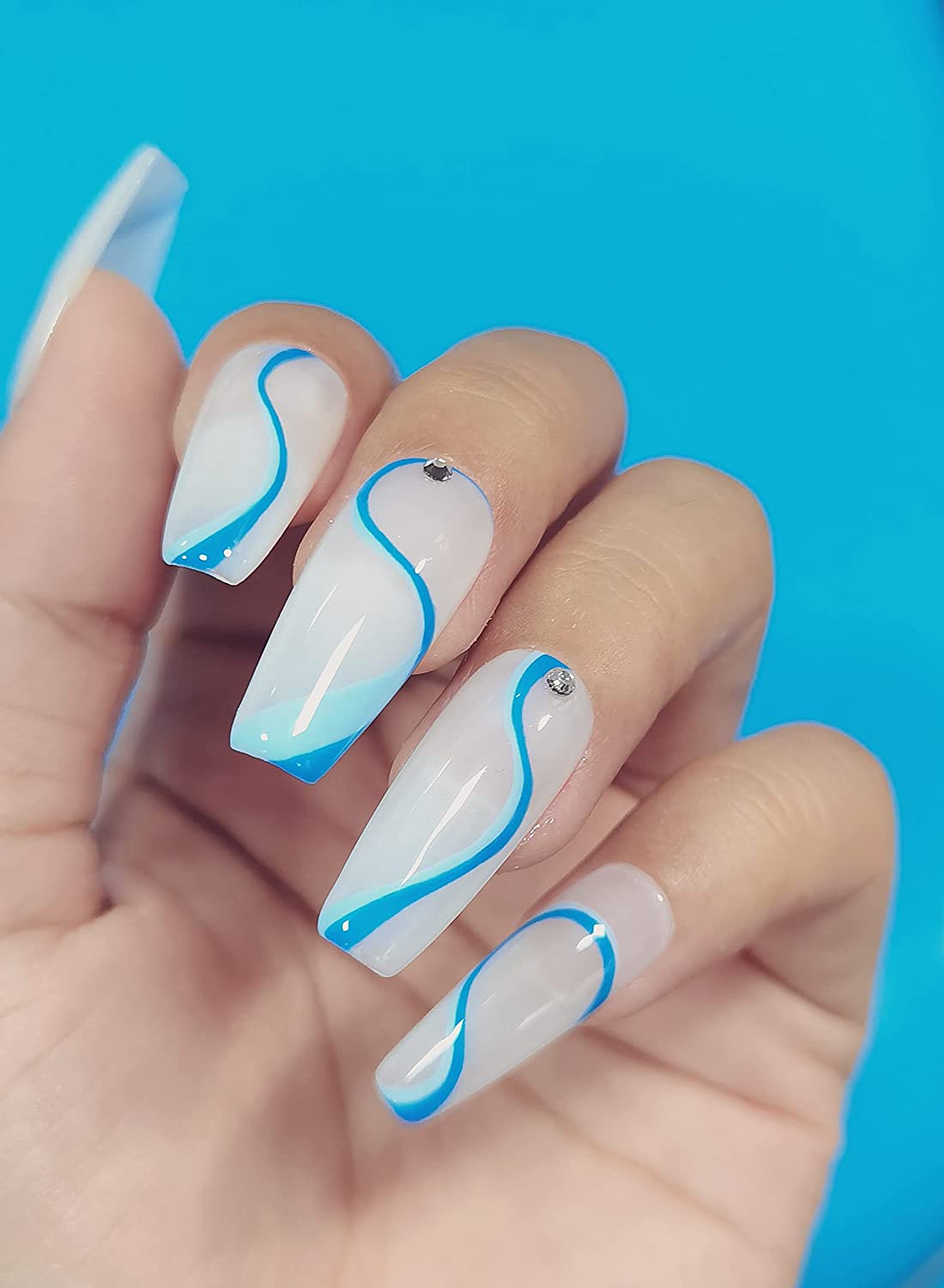 blue nail designs