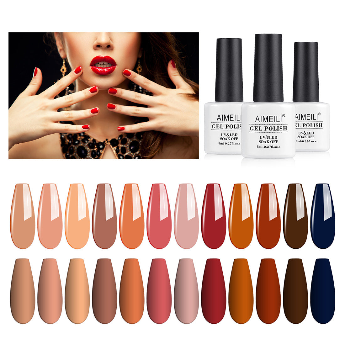 Best Jell Fall Color Nail Polish for Autumn Halloween Designs