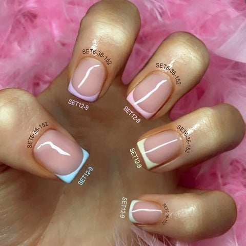 Pastel french tip nial design
