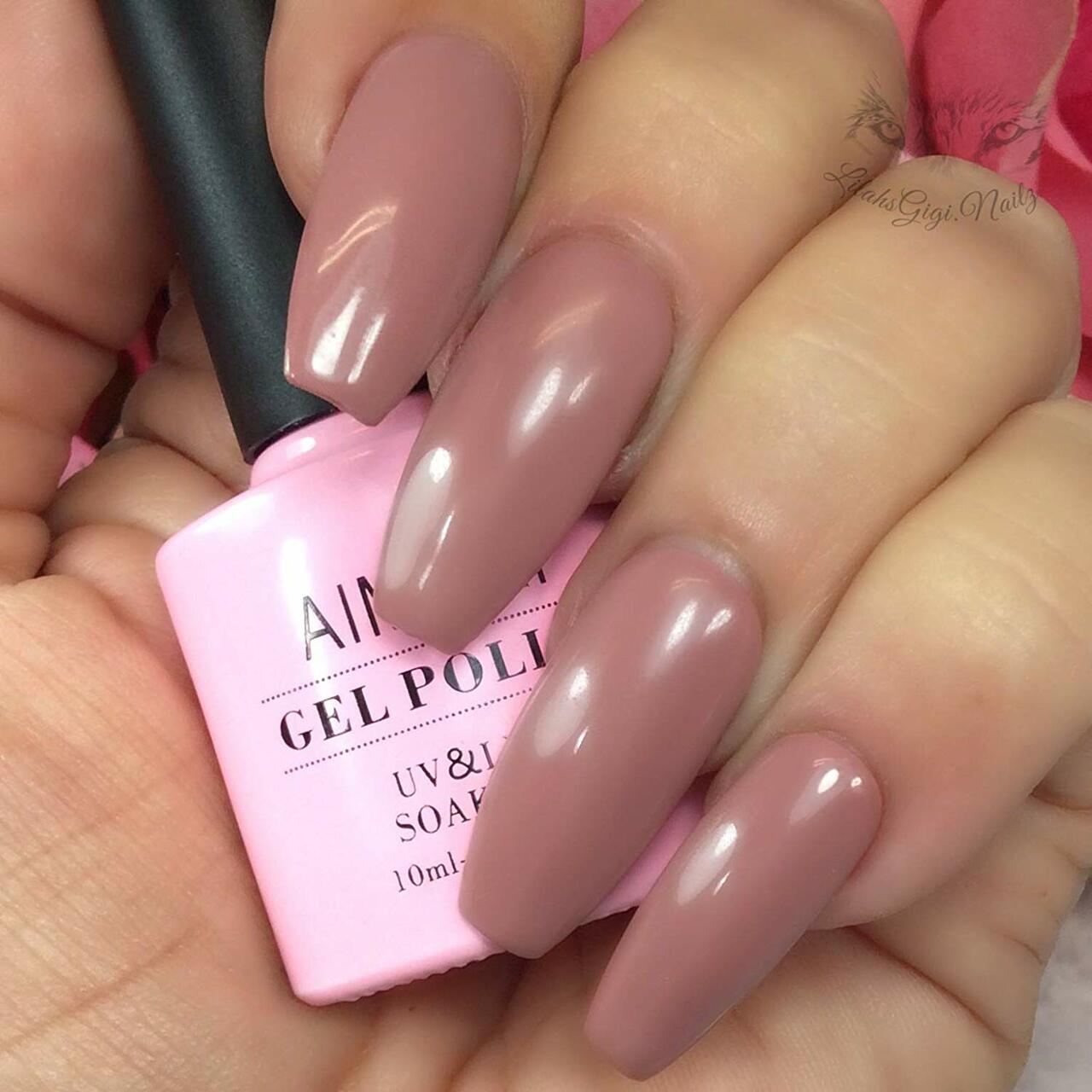 light brown french tip nails
