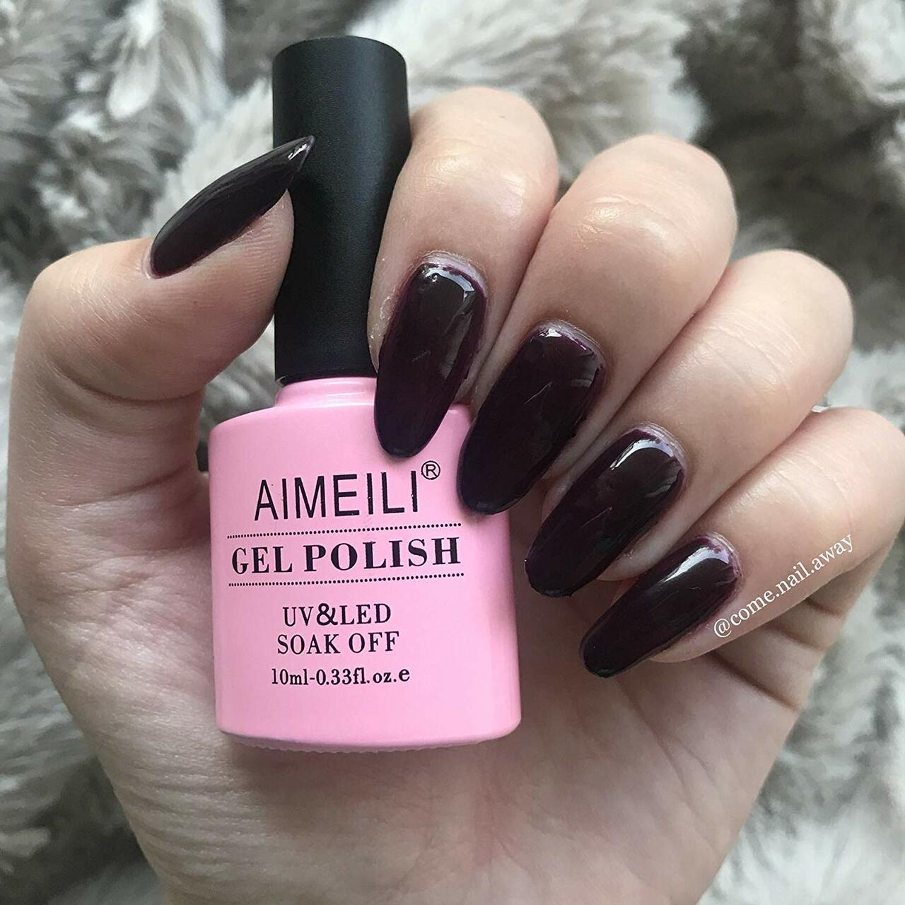 burgundy fall nails