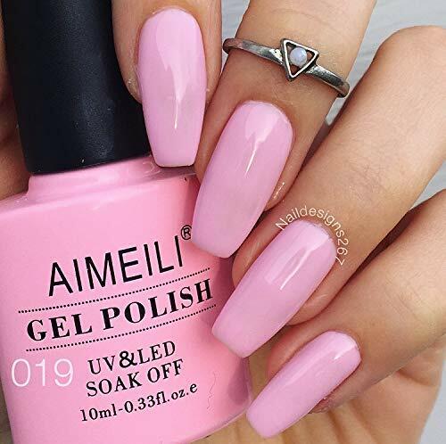 baby pink gel nails