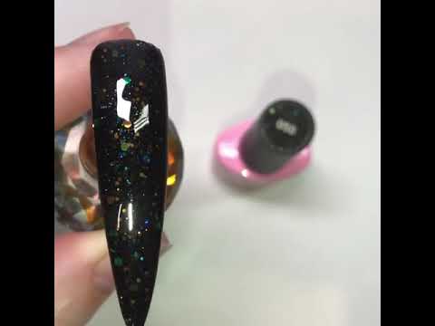 black glitter nails
