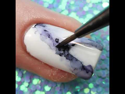 marble white nails