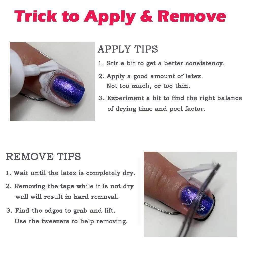 Trick to apply and remove the latex peel for nails