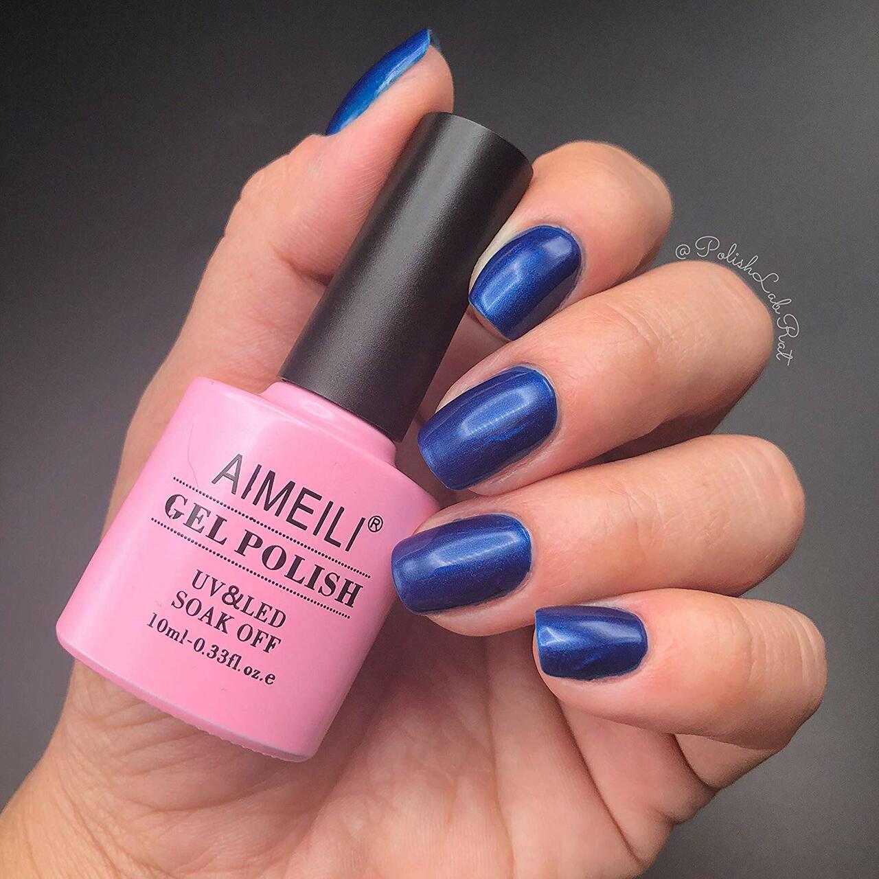 midnight blue gel nail polish
