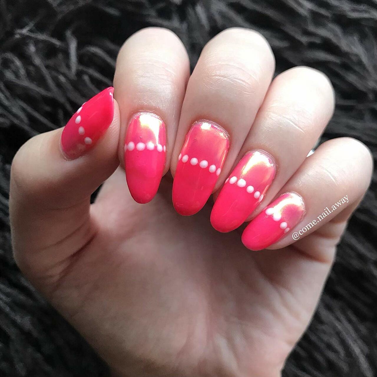 neon red nail polish