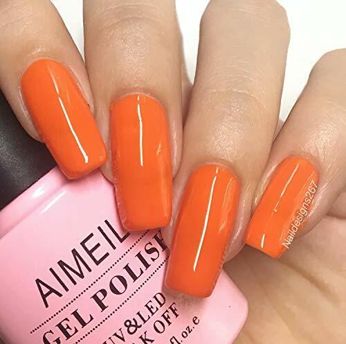 orange nails design