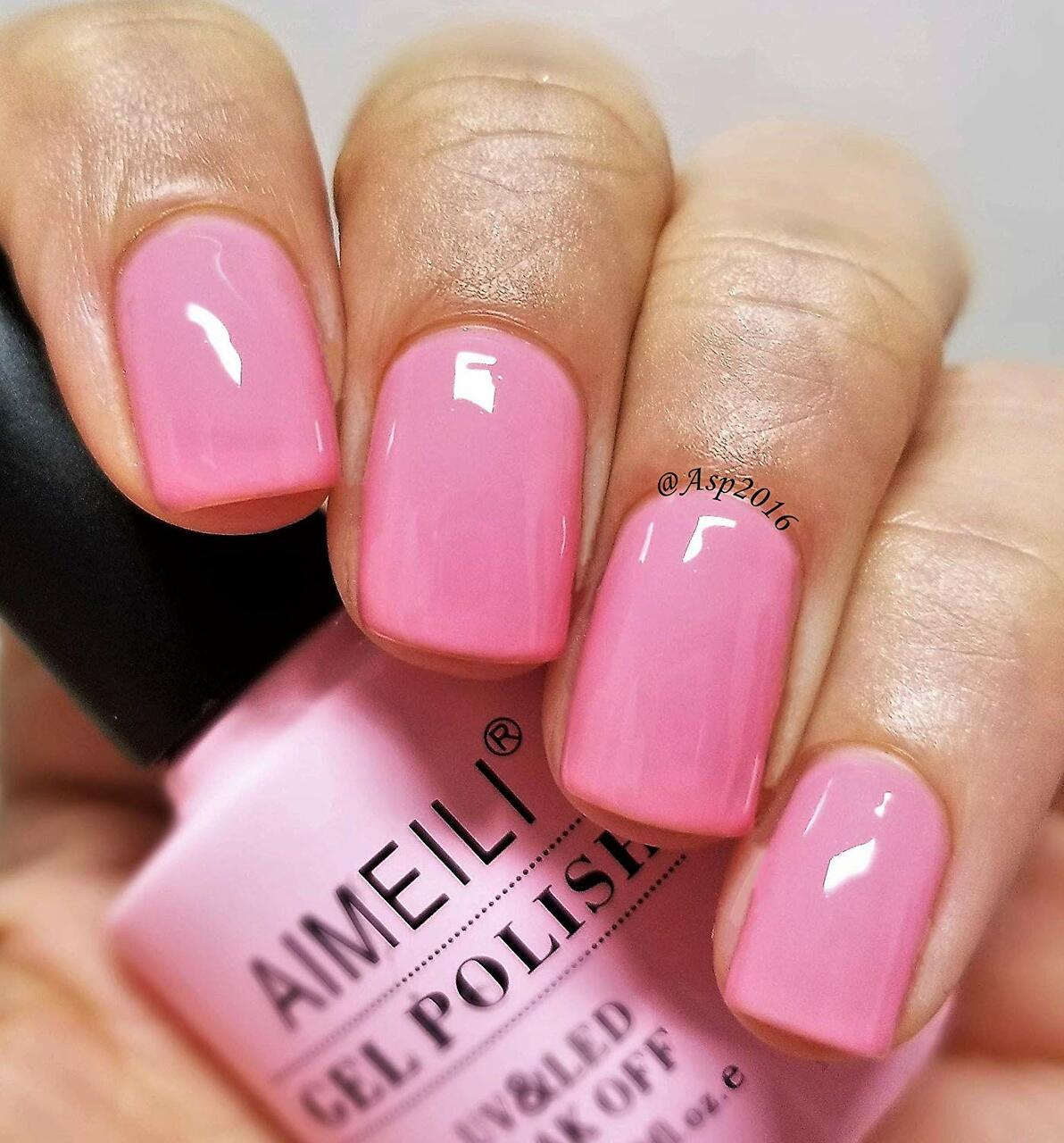 cute pink nails