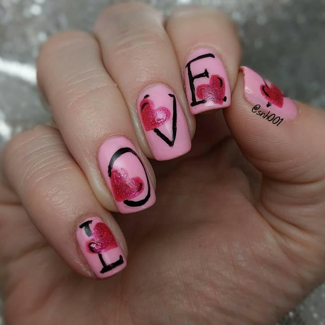 pink acrylic nails