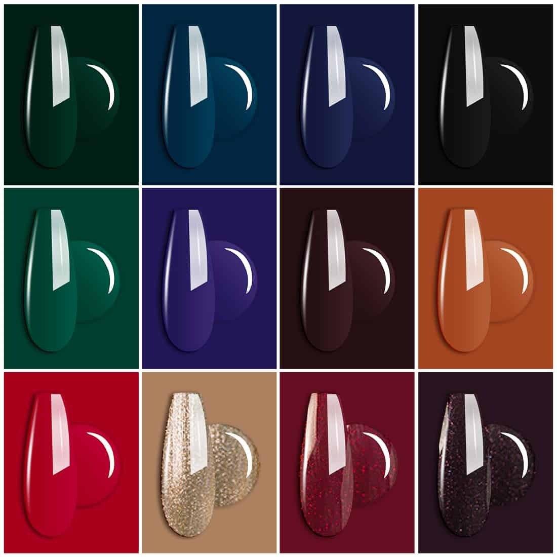 emerald green green and gold nails