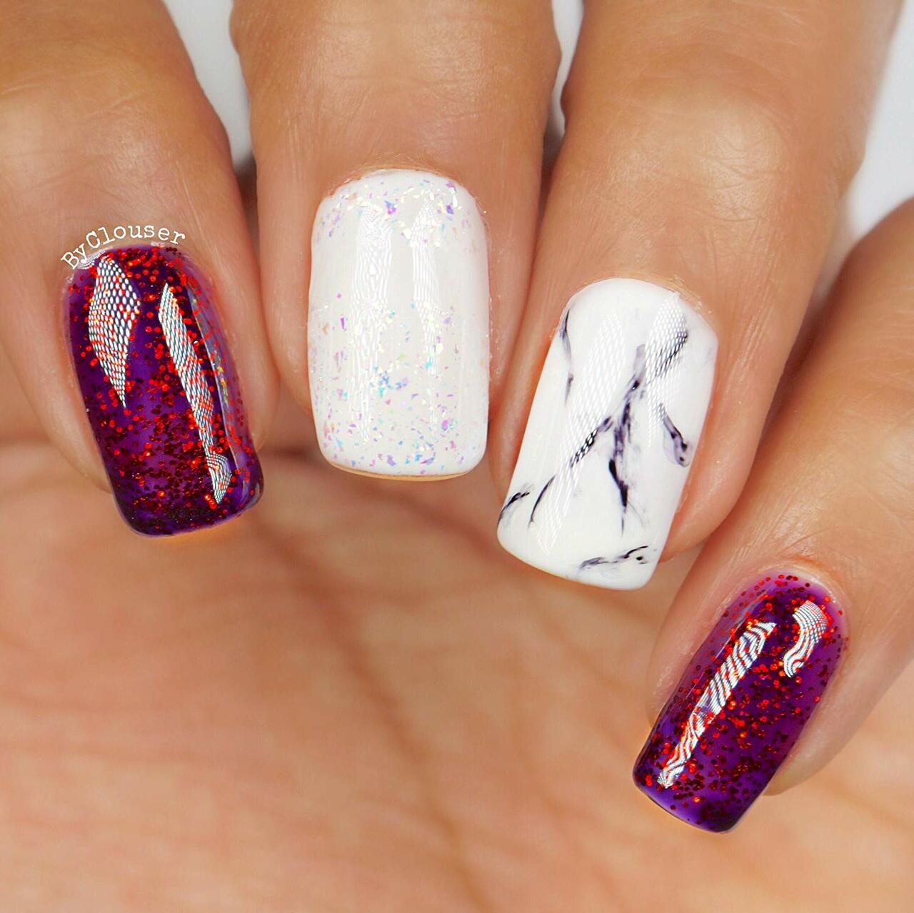 ombre nails white