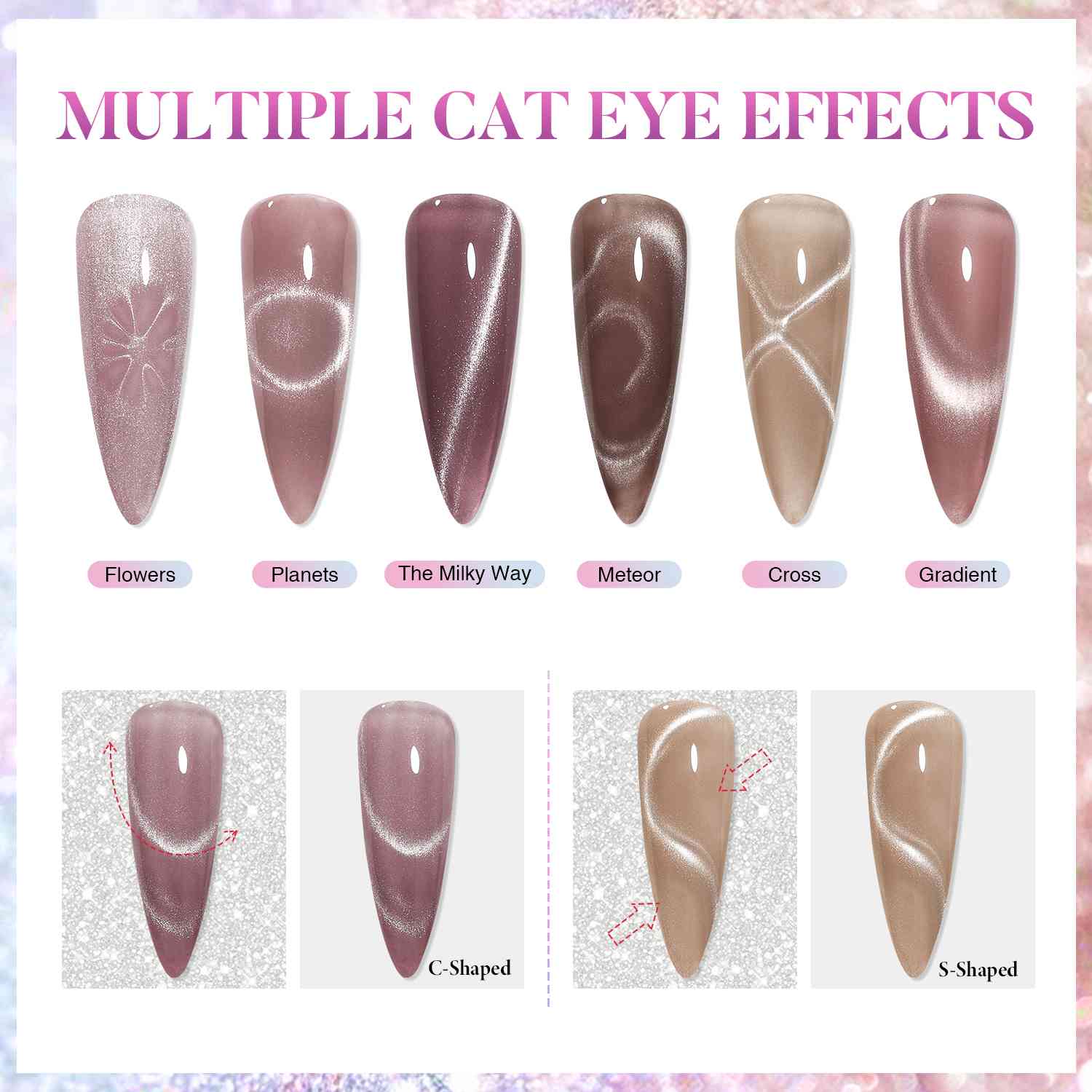 AIMEILI HEMA-Free Cat Eye Gel Polish Set 6pcs – Kit 104