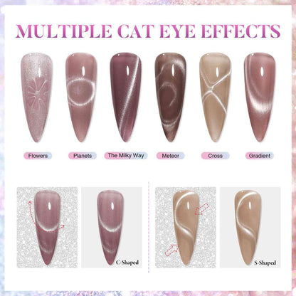AIMEILI HEMA-Free Cat Eye Gel Polish Set 6pcs – Kit 104