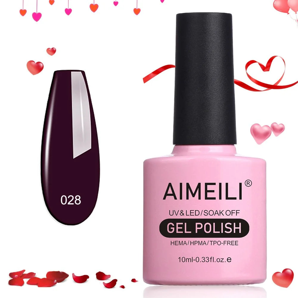 dark purple gel nail polish