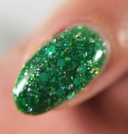 jade green french tip nails 