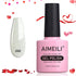 white glitter gel nail polish