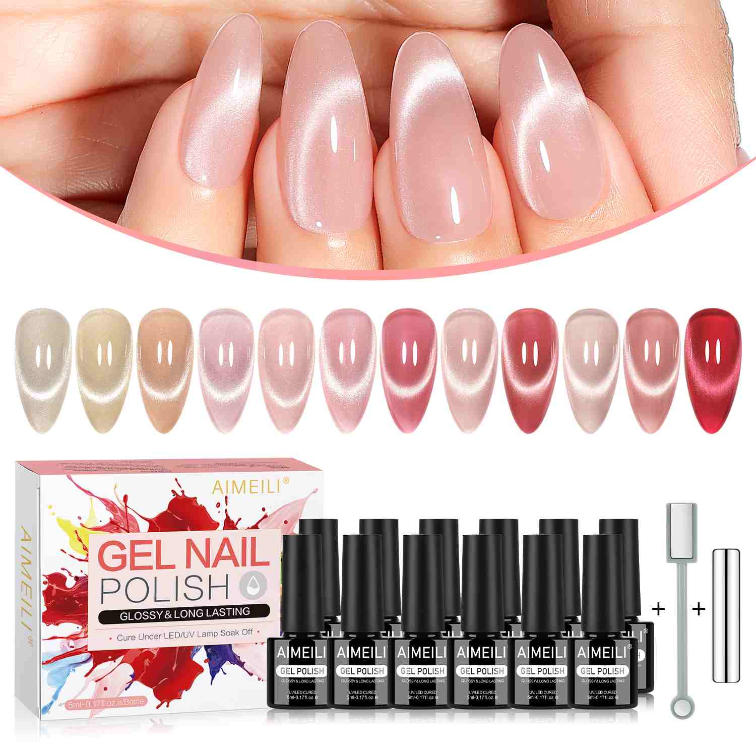 AIMEILI Cat Eye Gel Polish Set – 12 Colors 46