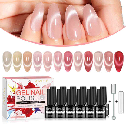 AIMEILI Cat Eye Gel Polish Set – 12 Colors 46