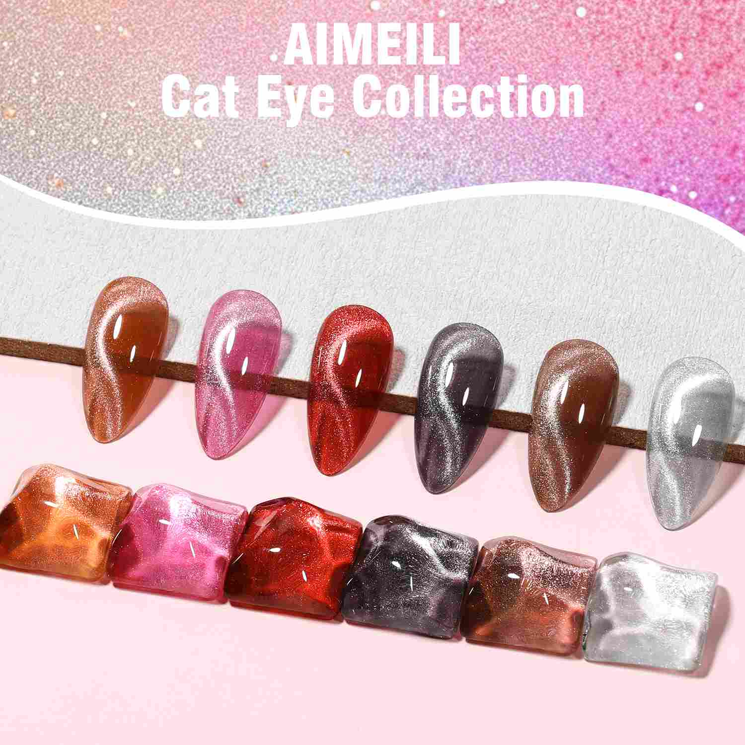 AIMEILI Cat Eye Gel Polish Set – 6 Colors 118