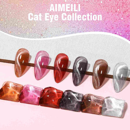 AIMEILI Cat Eye Gel Polish Set – 6 Colors 118