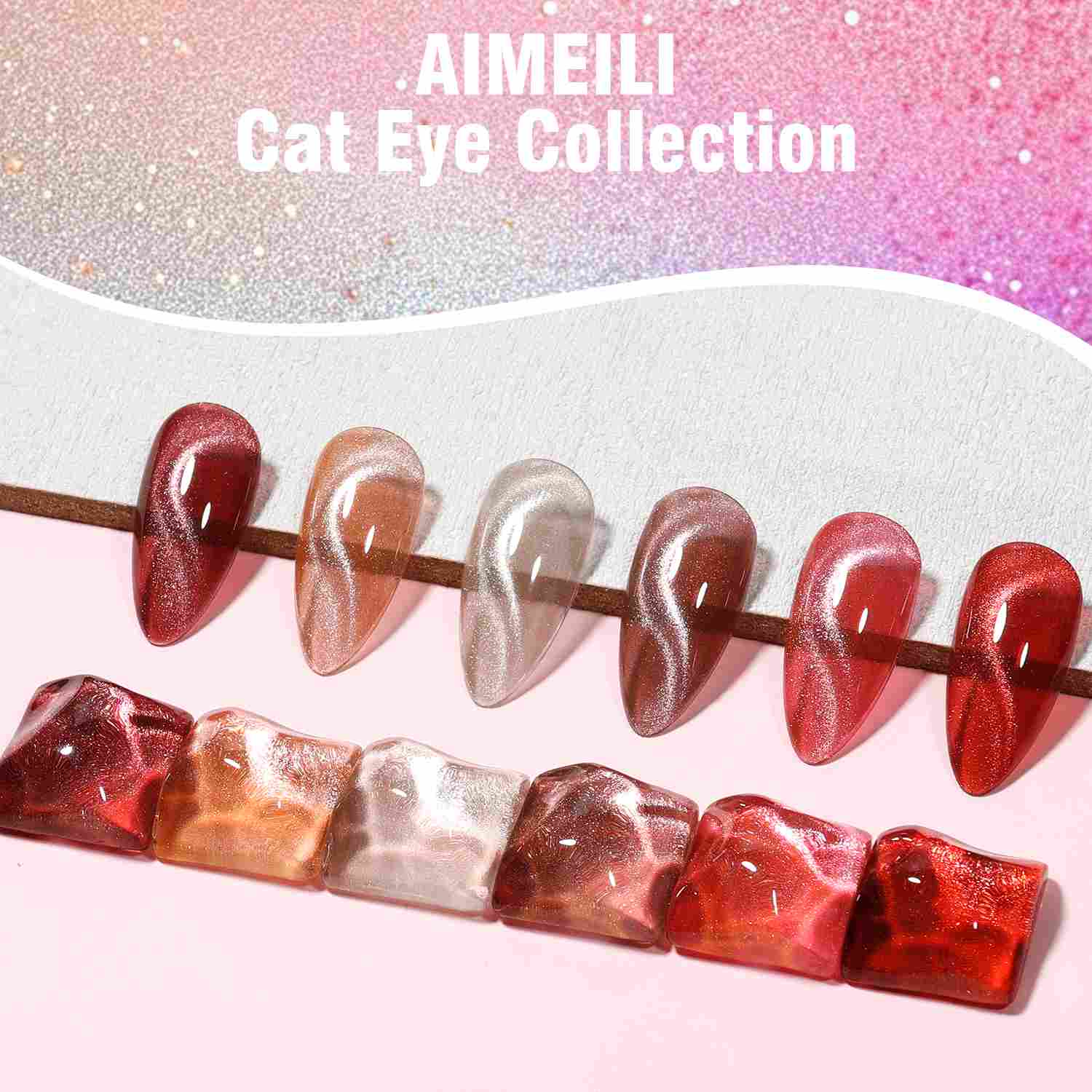 AIMEILI Cat Eye Gel Polish Set – 6 Colors 120
