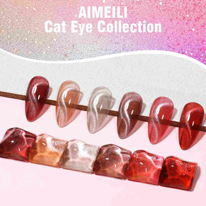 AIMEILI Cat Eye Gel Polish Set – 6 Colors 120