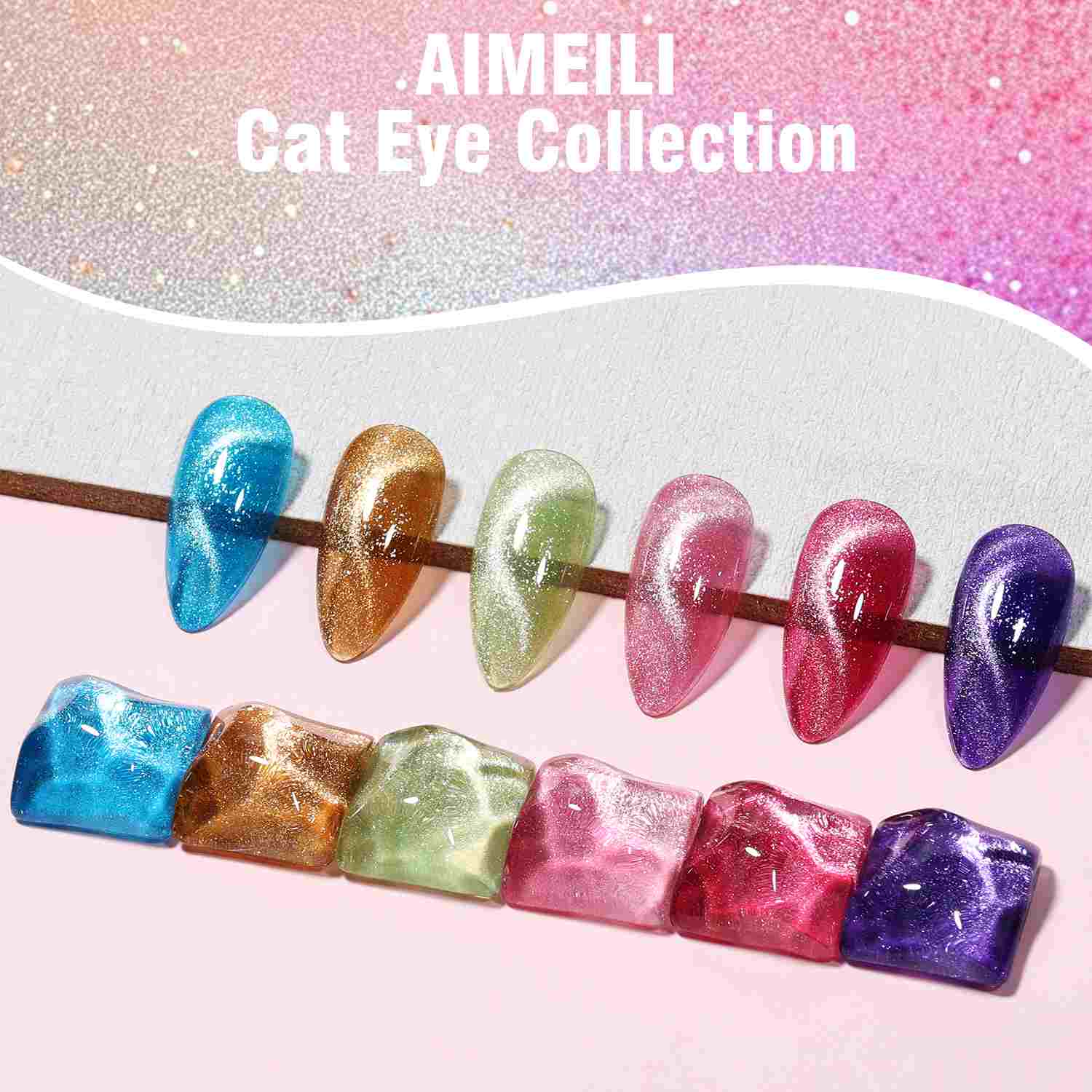 AIMEILI Cat Eye Gel Polish Set – 6 Colors 122
