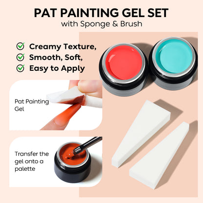 Pat painting gel nail polish set