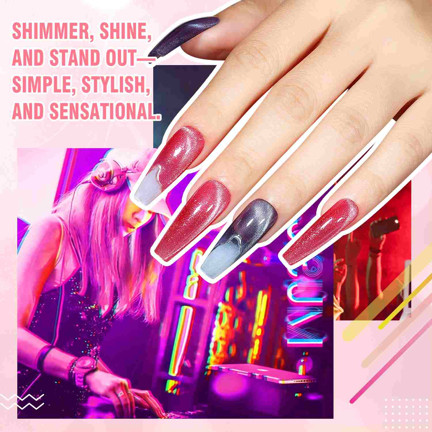 AIMEILI Cat Eye Gel Polish Set – 12 Colors 48