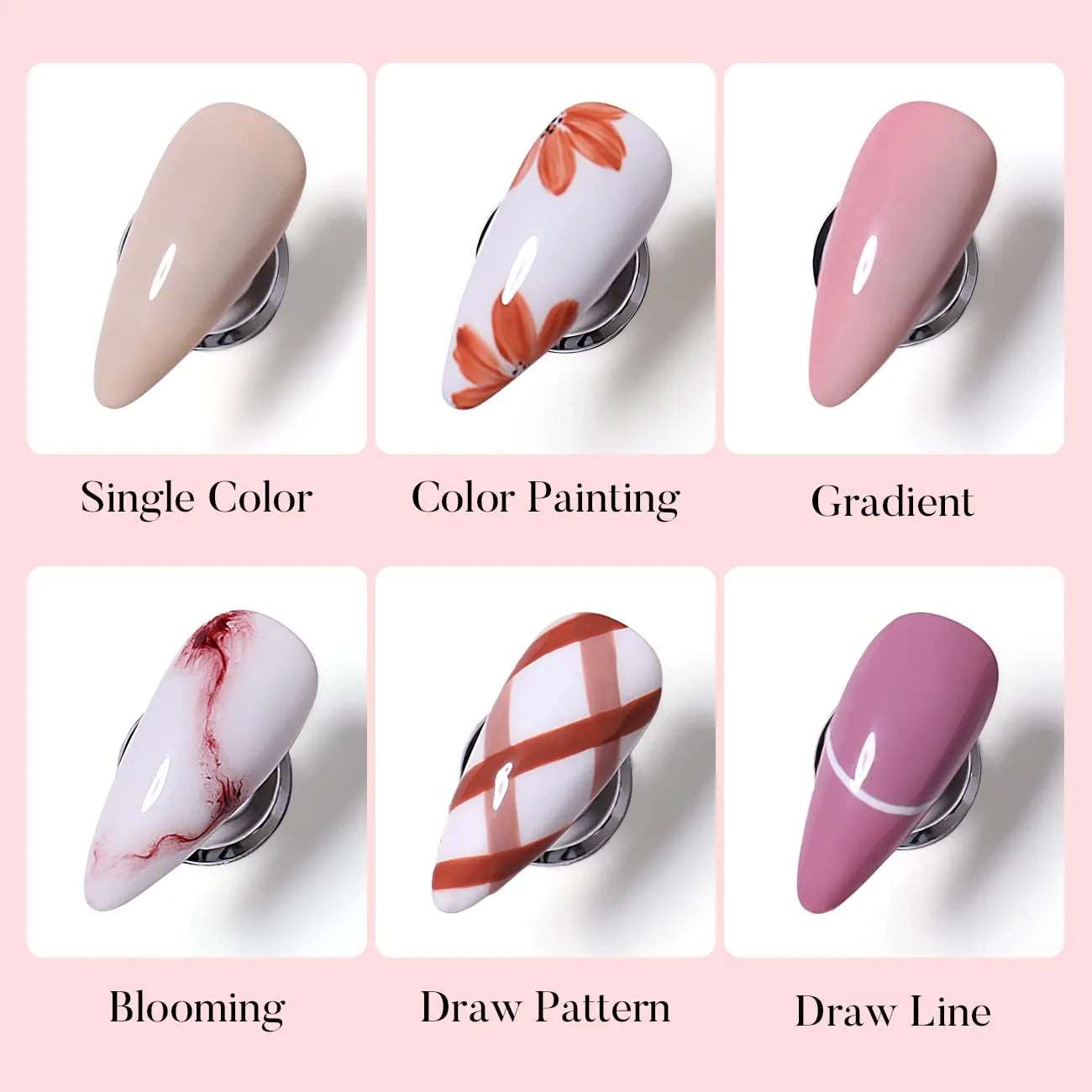 Nail Art Painting Gel Palette, Half Transparent Easy Sing Prevent  Scratching Nail Art Mixed Color Palette Smoothing Surfaces Exquisite for  Nail