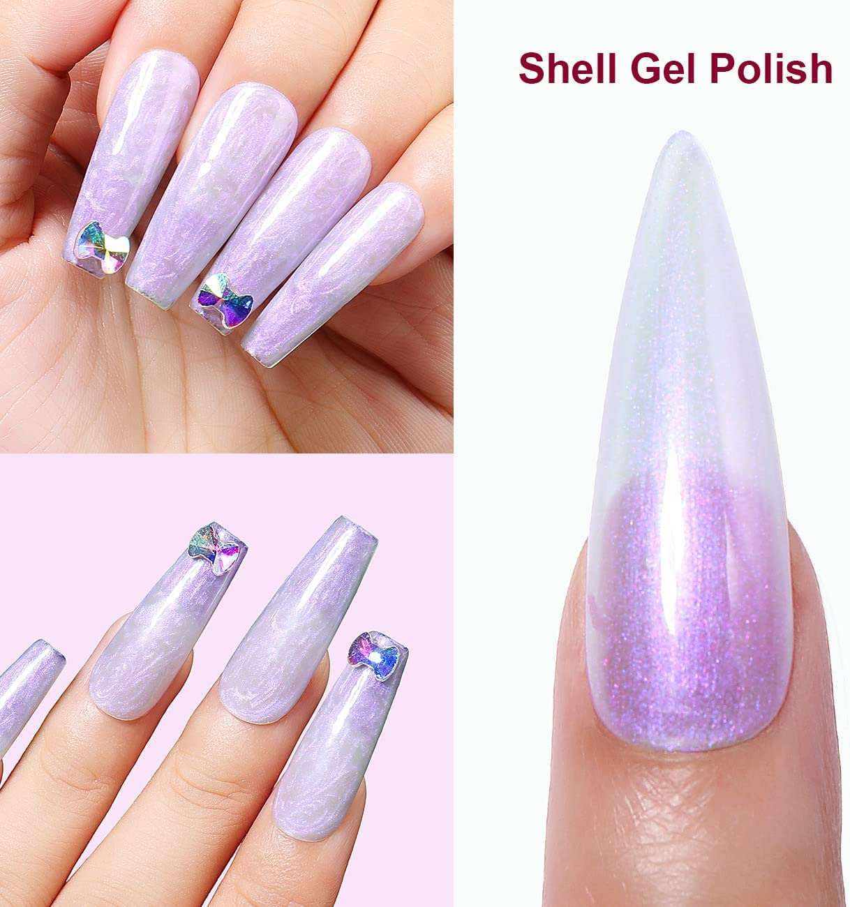 Drawing Gel Polish Pearlescent Shell Thread Nail Gel White Pink Purple  Shimmer Mermaid Nail Gel Soak Off UV for Nail Sa Top Coat - AliExpress