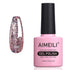 reflective pink glitter gel polish