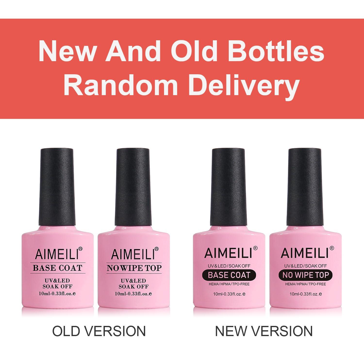Base &amp; No Wipe Top Coat Kit - AIMEILI GEL POLISH