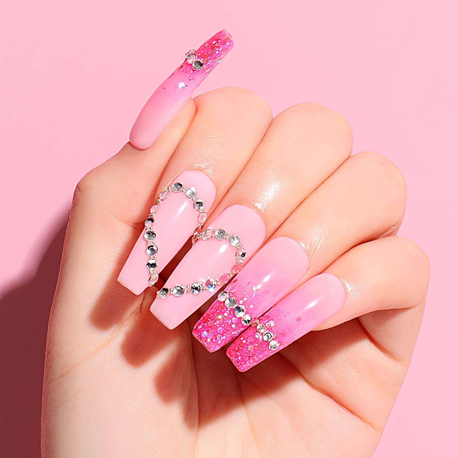 Black White Pink Nude Glitter Gel Polish for Valentine's Day Nails –  AIMEILI GEL POLISH