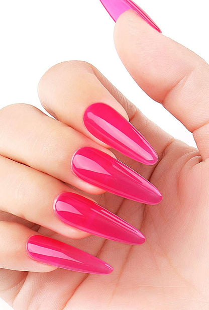 pink transparent nails