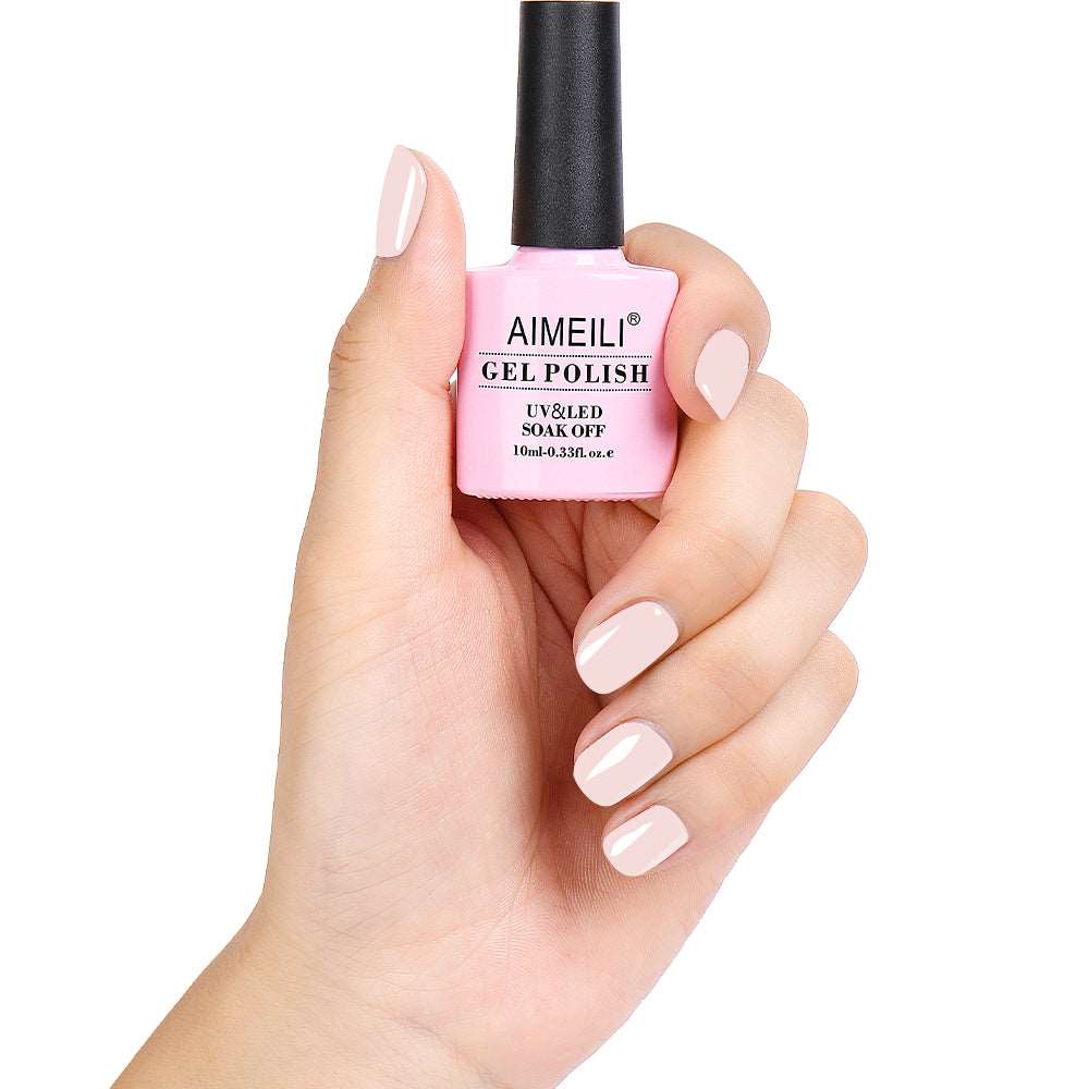 milky pink gel polish
