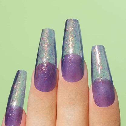nude nail color with glitter
