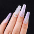 purple design nails 