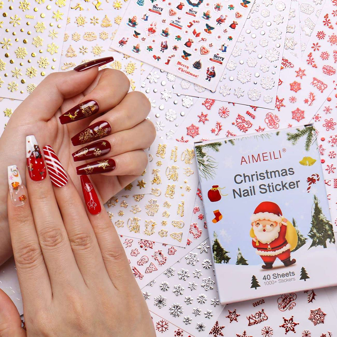 3D Christmas Nail Art Stickers