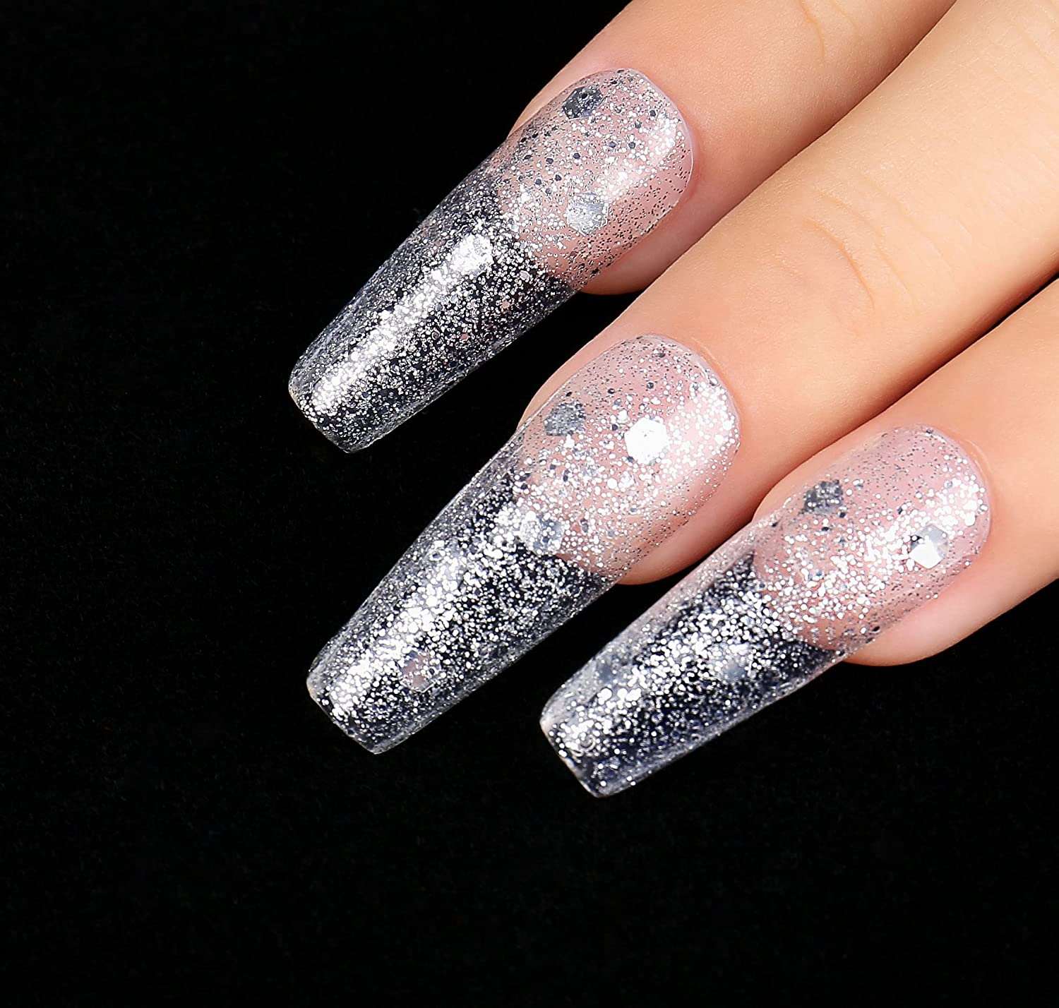 wedding glitter nails