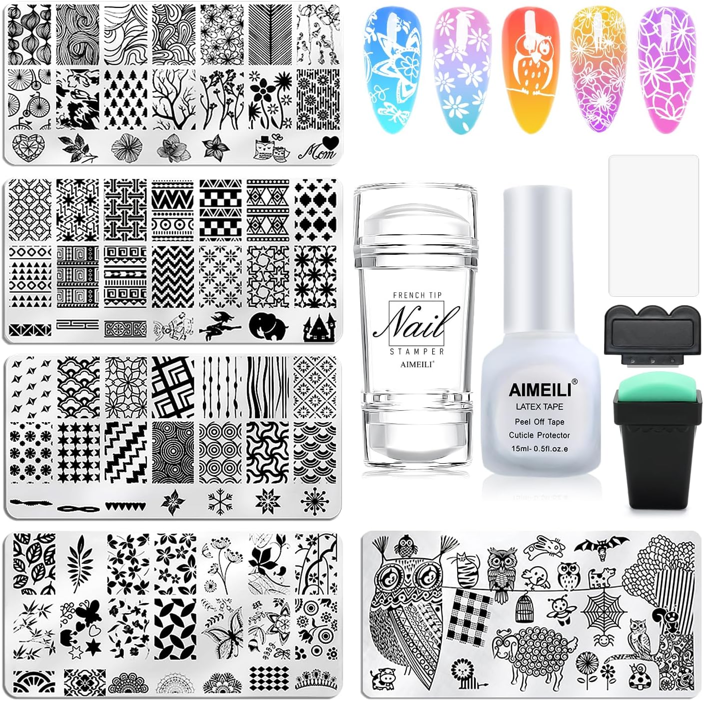 INENCE Nail Art Kit - 48 Pcs Glass Bottles Glitter Stones, 100 Nails,10 Nail  Tapes, 15 Nail Art Brush, 5 Nail Dotting Pen with 2 Glue (Nail Art Kit) :  Amazon.in: Beauty
