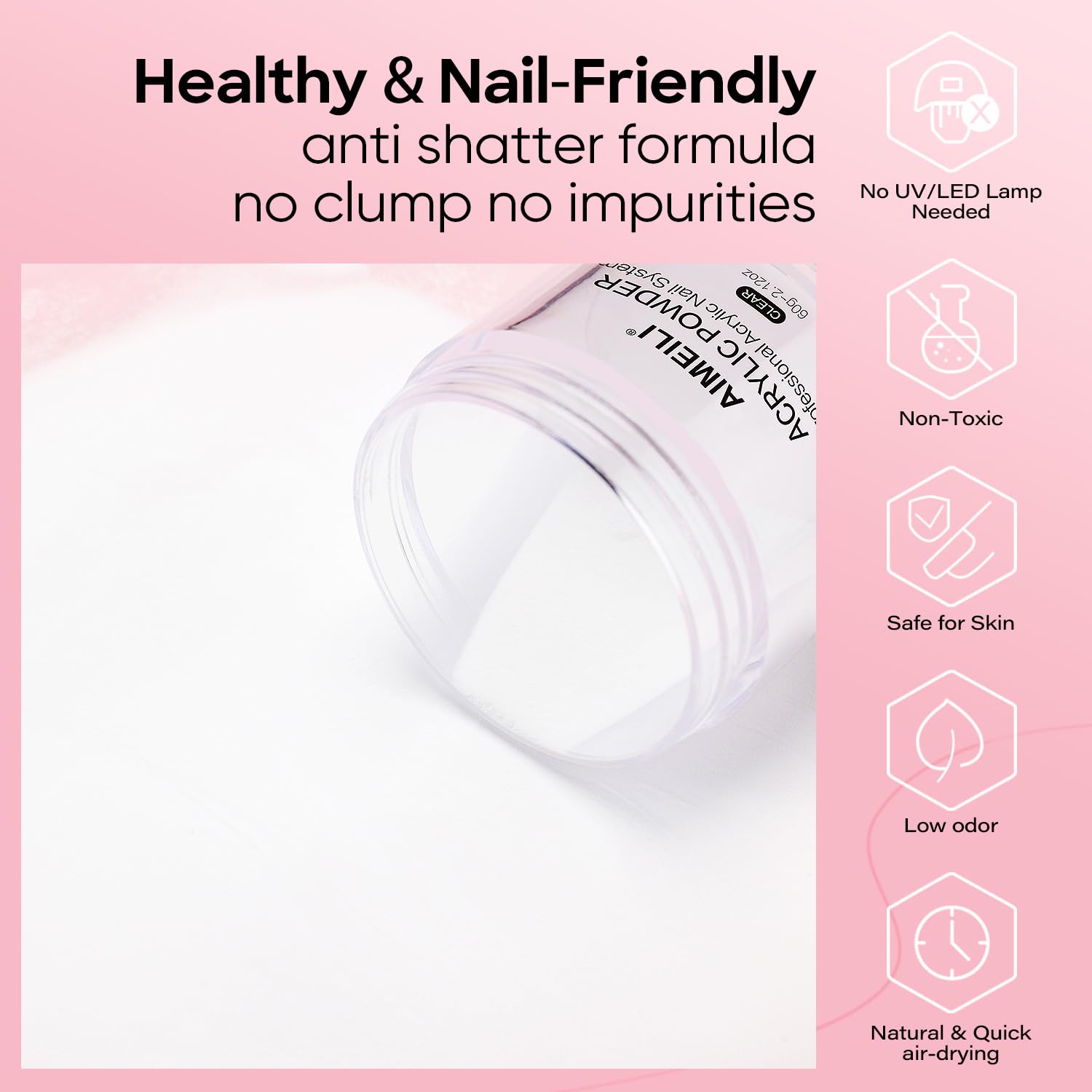 clear acrylic nail powder