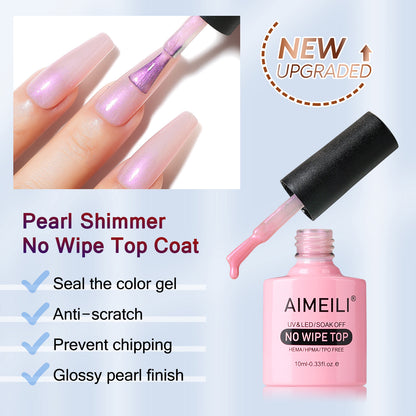 AIMEILI Pearl Top Coat Gel nail polish BKT002