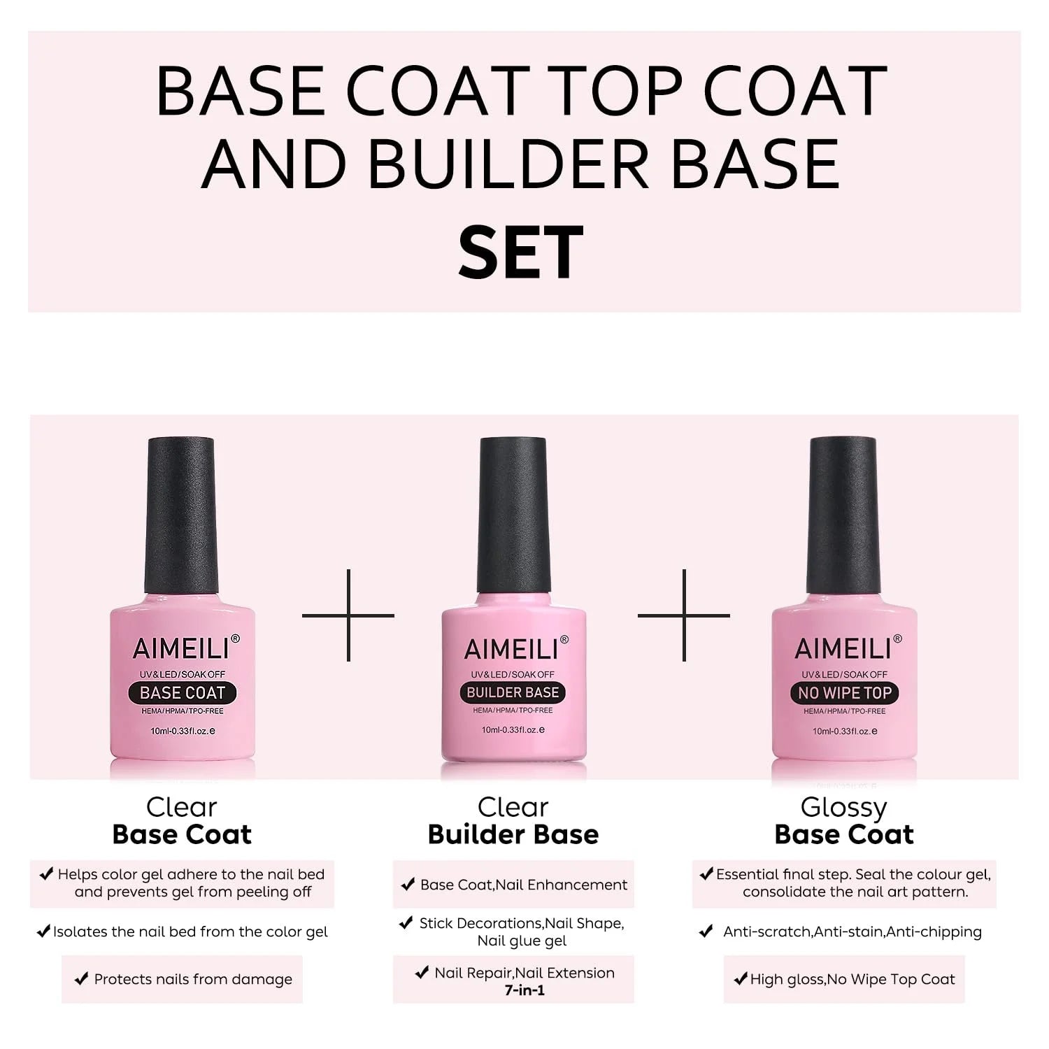 base coat top coat and builder base set