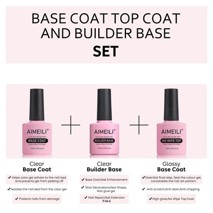 base coat top coat and builder base set