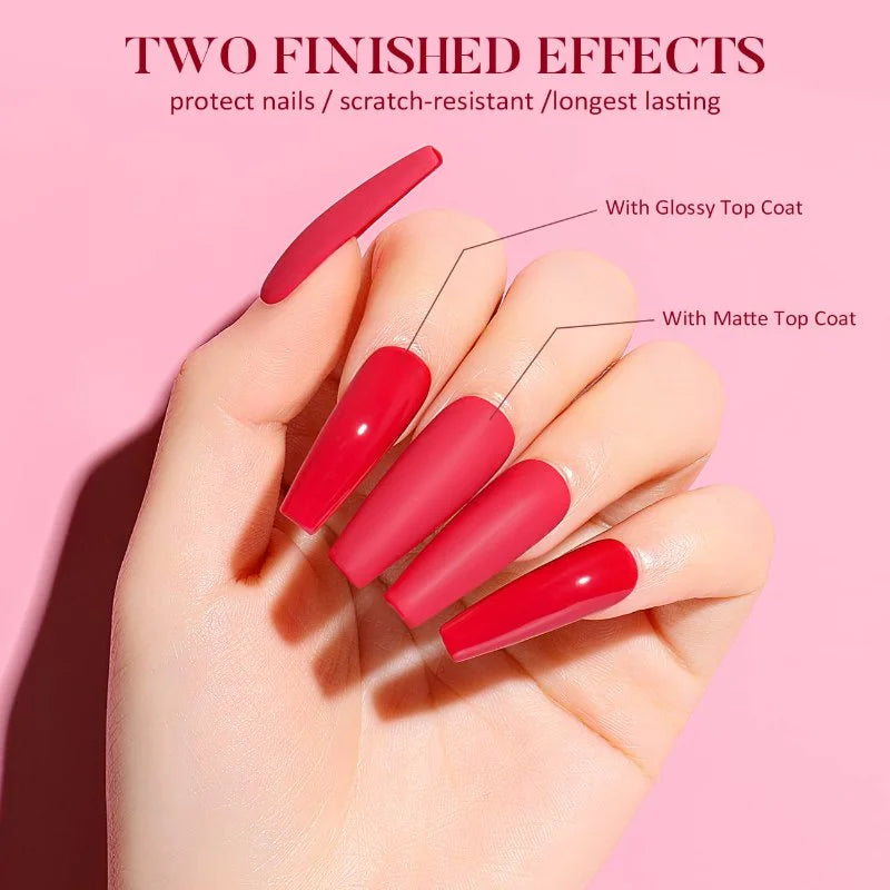 Matte and Glossy effects top coat gel