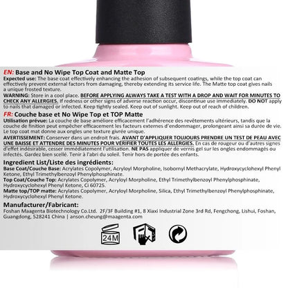 aimeili base and top coat ingredient list