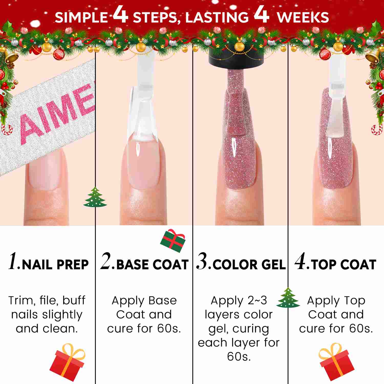 AIMEILI Christmas Gel Set 6×5ml – Kit 111