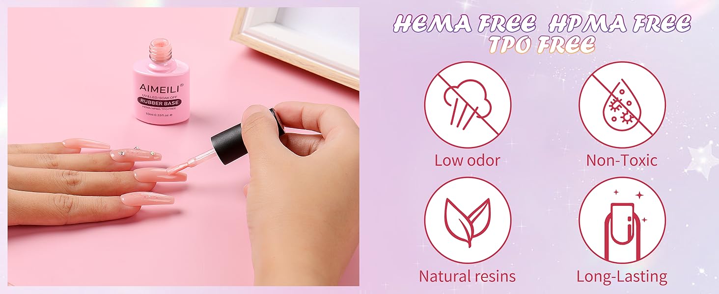 hema free rubber base gel